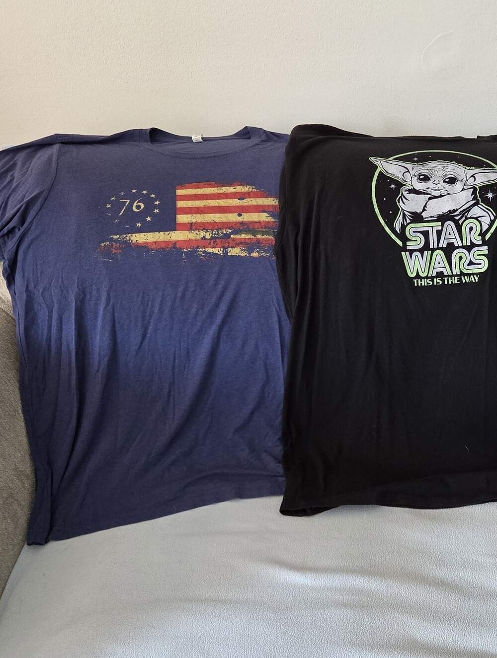 Men's Graphic Flag And Yoda T-shirts
